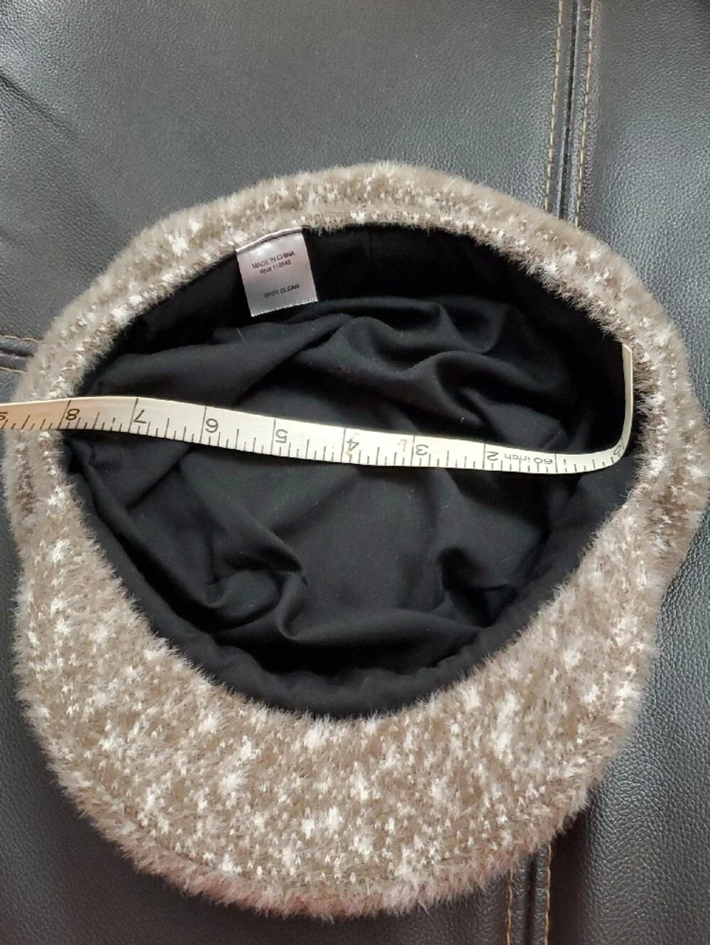 Cozy Women's Brown Fuzzy Newsboy Cap